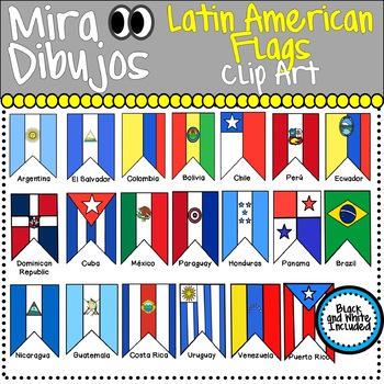 Preview of Latin American Flag Banderas Latino Americano