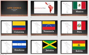 Preview of Latin American Flags and Political Boundaries