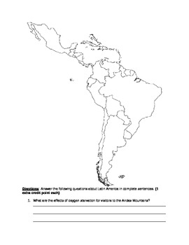 Preview of Latin American Geography Assignment