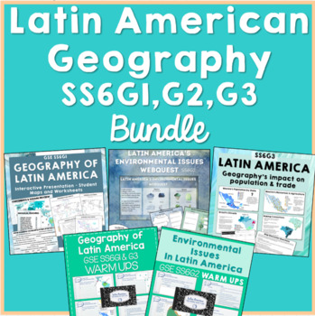 Preview of Latin American Geography BUNDLE SS6G1 SS6G2 SS6G3