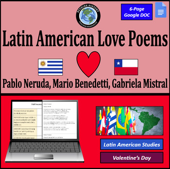 Preview of Latin American Love Poems | Pablo Neruda | Mario Benedetti | TPCASTT Analysis
