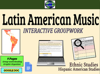 Preview of Latin American Music | Interactive Groupwork Reading | Hispanic & Latinx Studies