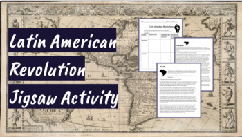 Preview of Latin American Revolution Jigsaw Activity 