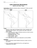 Latin American Revolutions Map / Before & After Activity /