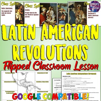 Preview of Latin American Revolutions Lesson: Simon Bolivar, Toussaint Louverture, & More