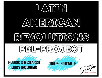 Preview of Latin American Revolutions: Research Epitaph High School History Project