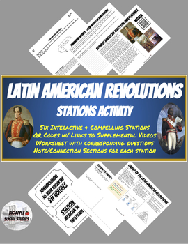 Preview of Latin American Revolutions Stations Activity