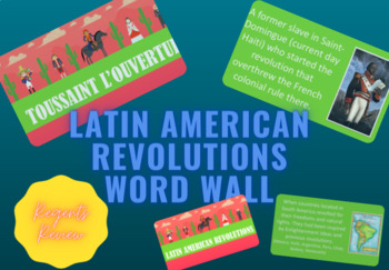 Preview of Latin American Revolutions Word Wall