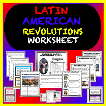 Preview of Latin American Revolutions Worksheet: Toussaint L'Overture and Simon Bolivar