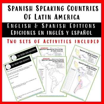 Preview of Spanish Speaking Countries Bundle. English-Spanish Editions