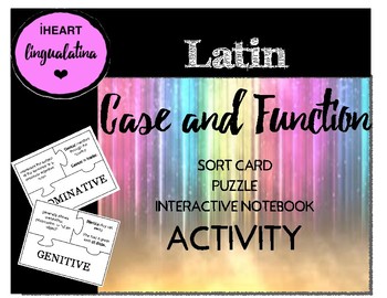 Preview of Latin Case and Function Identification Puzzle Task Sort Card