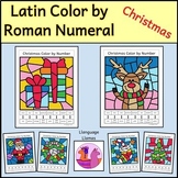 Latin Christmas Color by Roman numerals, color by number