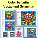 Latin Color by Vocabulary, Grammar, Parts of Speech - Mons