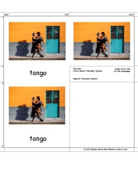 Preview of Latin Dance Three Part Cards / Bailes Latinos Tarjetas Tres Partes (Print)