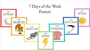 Preview of Latin Days of the Week (Classroom Decor)