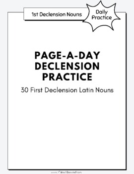 Preview of Latin Declining Practice First Declension Nouns