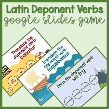 Preview of Latin Deponent Verbs Google Slides & PPT Video Game