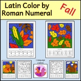 Latin Fall Color by Number, Roman numerals