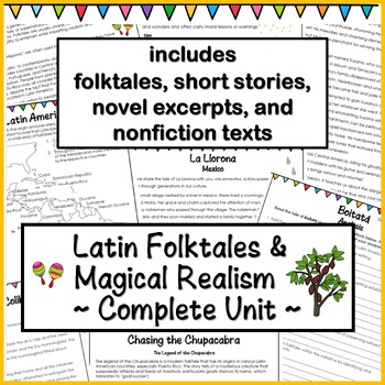 Preview of NEW Latin Folktales & Magical Realism Unit (Allende, Esquivel, Márquez)