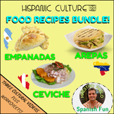 Latin Food Recipes Bundle! Empanadas, Arepas and Ceviche /