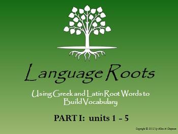Preview of Latin & Greek Root Word Vocabulary I: Powerpoints, Flashcards, Worksheets, Exams