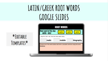 Preview of Latin/Greek Roots - Google Slides for Distance Learning