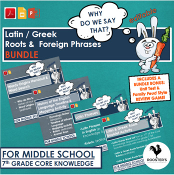Preview of Latin & Greek Roots and Foreign Phrases Core Knowledge - Bundle {Digital & PDF}