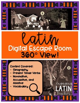 Preview of Halloween Escape Room: Digital Escape for Level 1 Latin