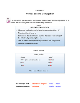 Latin I Second Conjugation Verbs by Classical Cathy | TpT