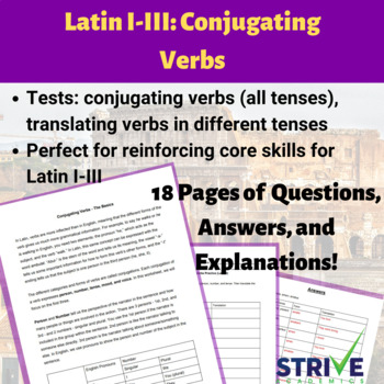 Preview of Latin II: Forming Active Verbs - Set 1 (All Tenses & Conjugations)
