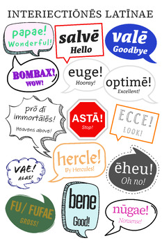 Preview of Latin Interjections Poster