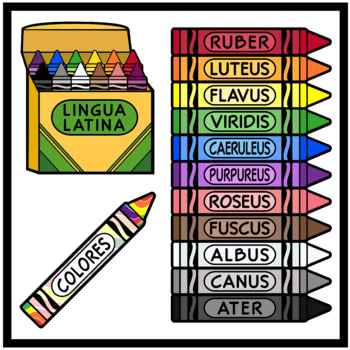 Preview of Crayons in Latin Language / Colors in Latin Language
