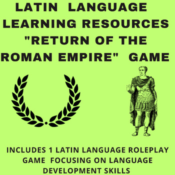 Preview of Latin Language Learning Resources "Return of the Roman Empire" Roleplay Game Set