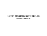 Latin Morphology Drills