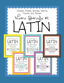 Preview of Latin Noun Bundle #1 - 5 packs of puzzles in one bundle