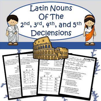 Latin Nouns of the 2nd, 3rd, 4th, and 5th Declensions: Lessons and ...