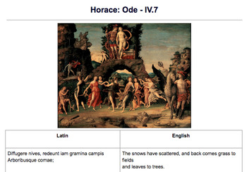 Preview of Latin Poetry: Horace