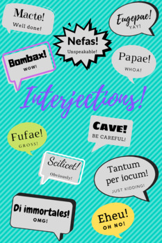 Preview of Latin Poster: Interjections