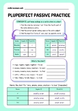 Latin Practice Worksheet: Pluperfect Tense Passive (All Co