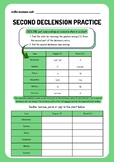 Latin Practice Worksheet: Second Declension (Decline Nouns