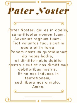 Latin Prayer Posters