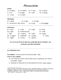 Latin Pronunciation Guide and Parts of Speech Cheat Sheet