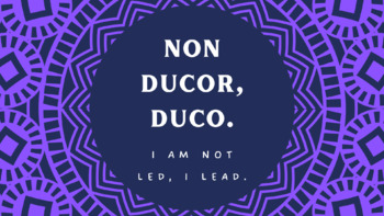 Preview of Latin Quote Poster: non ducor, duco