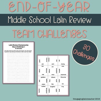 Preview of Latin Review: Middle School Latin Review Challenges