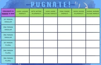 Preview of Latin Review Pugnate Game Bundle (Declension and Conjugation Partner Practice)