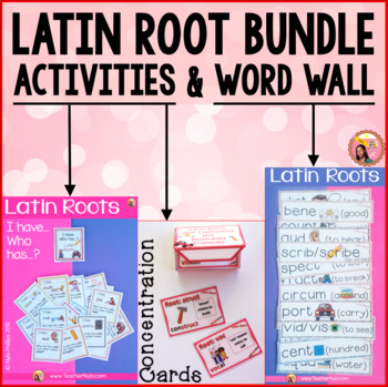 Preview of Latin Root Activities and Word Wall Bundle