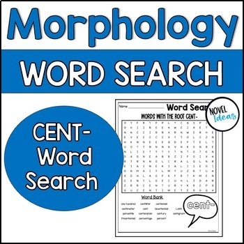 Preview of Greek & Latin Root Word Search Reading Vocabulary- Words With the Root CENT
