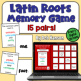 Latin Root Memory Game in Print and Digital