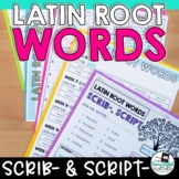 Latin Root Word Vocabulary (Scrib- & Script-) - digital & 