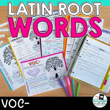 Preview of Latin Root Word Vocabulary (Voc-) - digital & print vocabulary unit